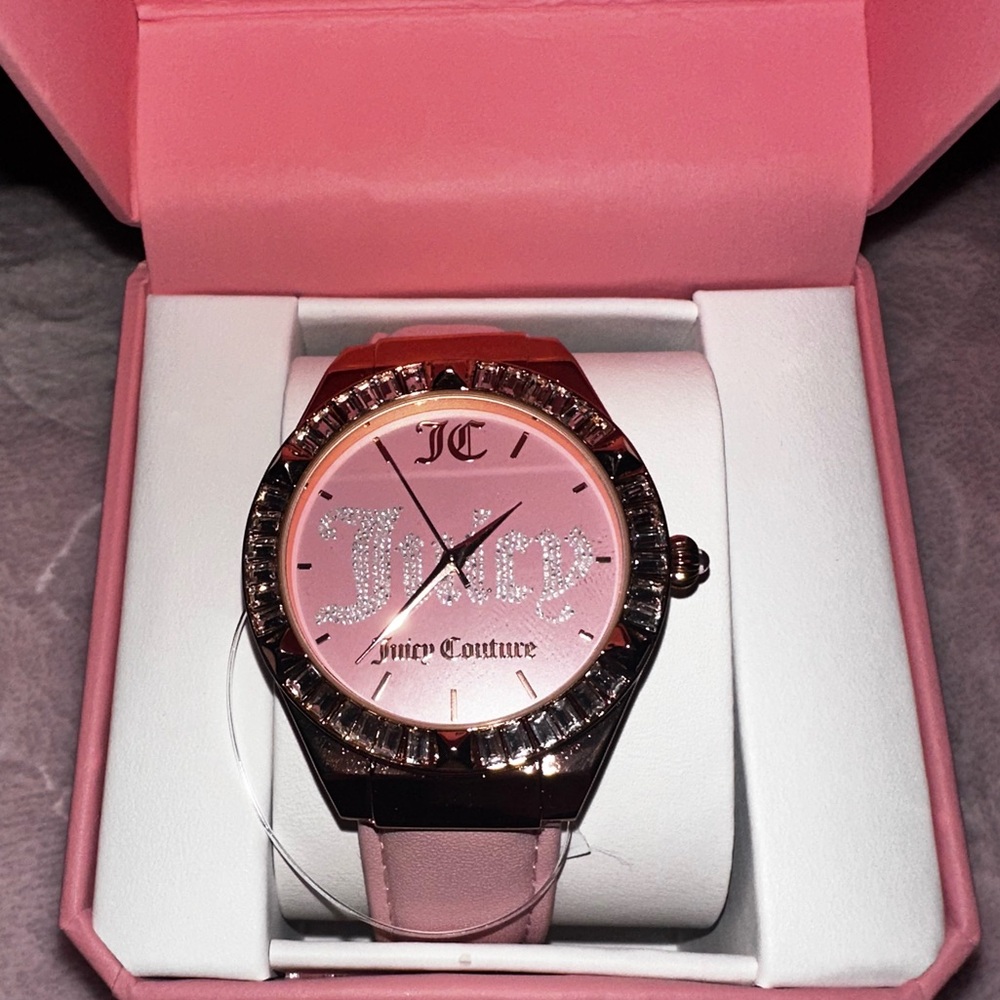 Juicy Couture Pink Rhinestone Watch